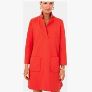 TUCKERNUCK Emerson Poppy Red Ponte Shift Dress 3/4 Sleeves Women’s Medium